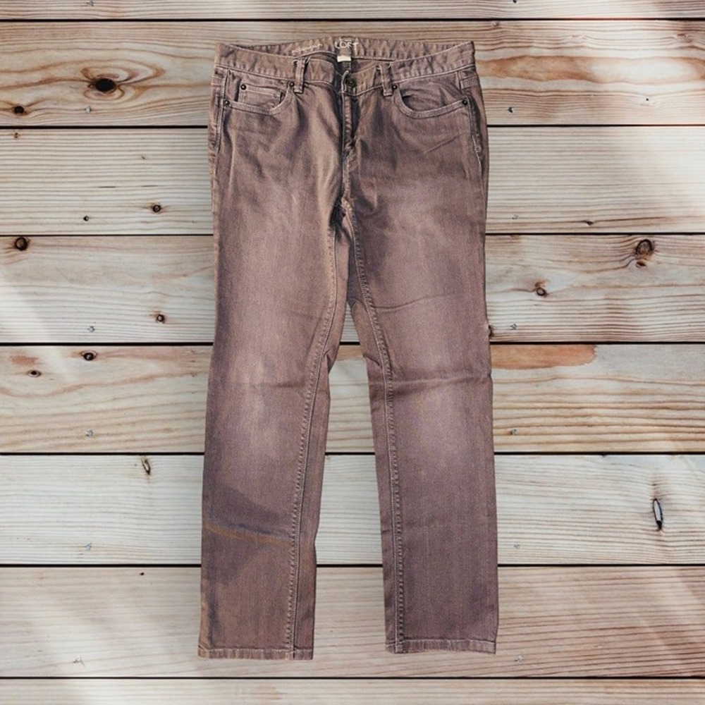 B6 LOFT modern‎ slim grey jeans women's 12